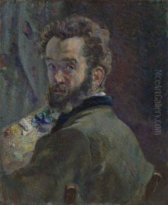 Self-Portrait with Palette by Armand Guillaumin