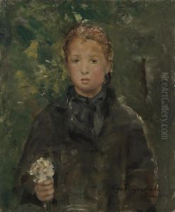 Portrait of a Girl with a Bunch of Flowers