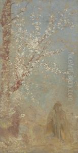 De rode boom by Odilon Redon