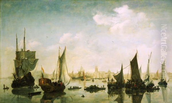 A view of the river Maas before Rotterdam - view 1