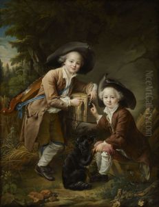 The Comte and Chevalier de Choiseul as Savoyards by Francois-Hubert Drouais