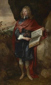 Portrait of Sir John Suckling (1609-?) as Hamlet