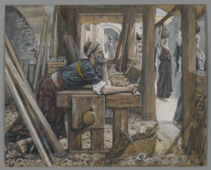 L'anxiete de Saint Joseph by James Jacques Joseph Tissot