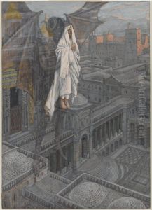 Jesus porte sur le pinacle du Temple by James Jacques Joseph Tissot