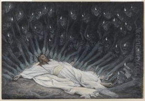 Jesus assiste par les anges by James Jacques Joseph Tissot