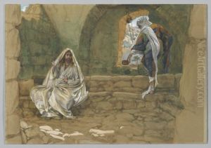 La Samaritaine a la fontaine by James Jacques Joseph Tissot