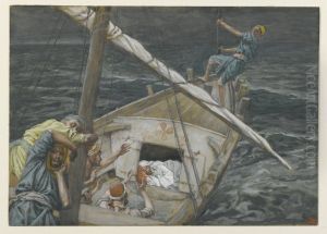 Jesus dormant pendant la tempete by James Jacques Joseph Tissot