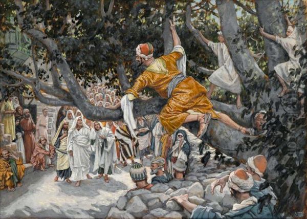 Zachee sur le sycomore attendant le passage de Jesus - view 1