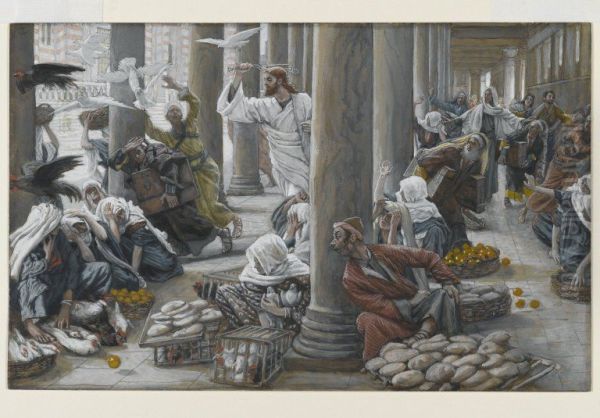 The Merchants Chased from the Temple - view 1