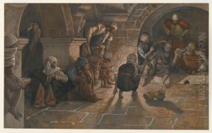 Deuxieme reniement de Saint Pierre by James Jacques Joseph Tissot