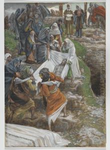 The Body of Jesus Carried to the Anointing Stone by James Jacques Joseph Tissot