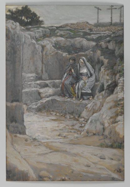 The Two Marys Watch the Tomb - view 1