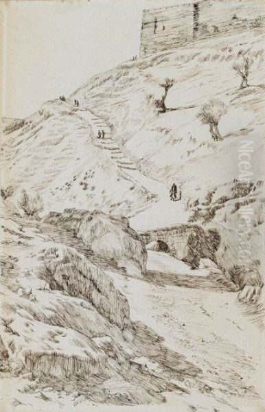 The Bridge of Kedron Coming from Gethsemane - view 1