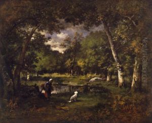 The Pond at Fontainebleau by Narcisse Virgilio Diaz