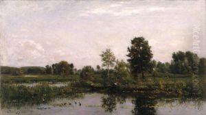 A Bend in the River Oise by Charles-Francois Daubigny