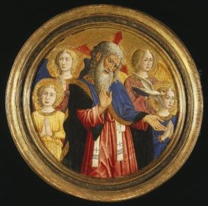 God the Father with Four Angels and the Dove of the Holy Spirit by Giovanni Francesco Da Rimini