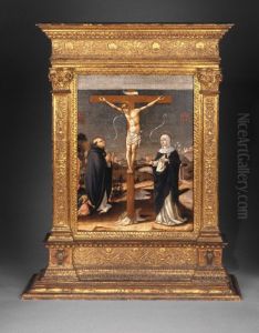 Saint Dominic with Saints and Worshipping Nuns by Lorenzo d'Alessandro