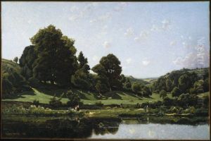 Une Prairie du Bourbonnais, par un effet de matin
