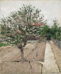 Pommier en fleurs by Gustave Caillebotte