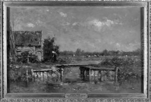 A Farm in Holland by Willem Roelofs