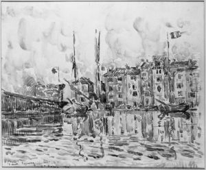The Port of St. Tropez by Paul Signac
