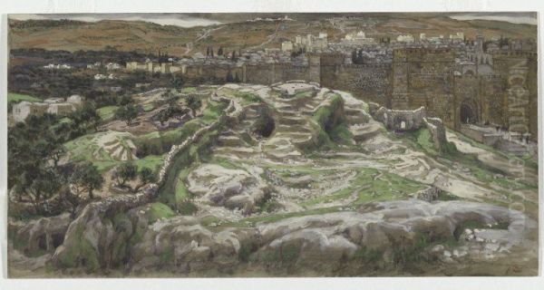 Reconstruction of Golgotha and the Holy Sepulchre, Seen from the Walls of Herod's Palace - view 1
