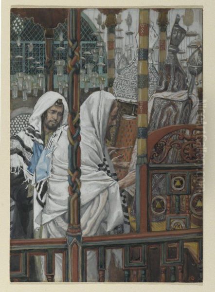 Jesus Teaches in the Synagogues - view 1