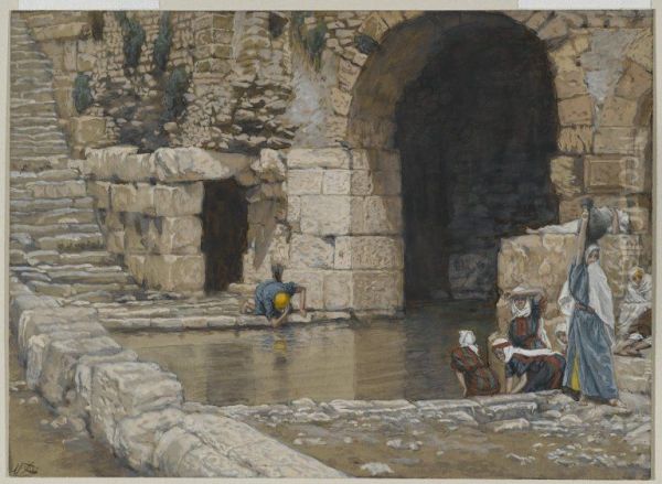 The Blind Man Washes in the Pool of Siloam - view 1