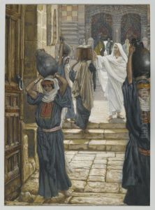 Jesus empeche de porter les fardeaux dans le parvis du Temple