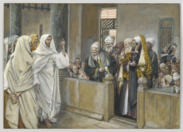 Les princes des pretres interrogent Jesus de quel droit il agit - view 1