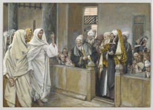 Les princes des pretres interrogent Jesus de quel droit il agit