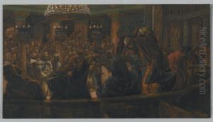 Le manteau dechire. Jesus condamne a mort par les Juifs. by James Jacques Joseph Tissot