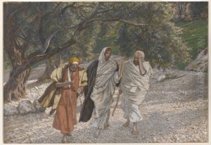 The Pilgrims of Emmaus on the Road by James Jacques Joseph Tissot