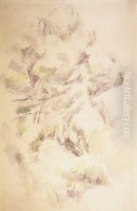 Study of Trees and Rocks; Study of Trees (verso) by Paul Cezanne