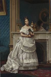 Portrait of Marie-Anne d'Escoubleau de Sourdis, Madame Charles-Joachim Lefevre (1853-1938), Previously Thought to be a Portrait of the Artist's Wife, Marie Gerome, nee Goupil (1842-1912) by Jean-Leon Gerome