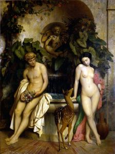 An Idyll (Daphnis and Chloe) by Jean-Leon Gerome