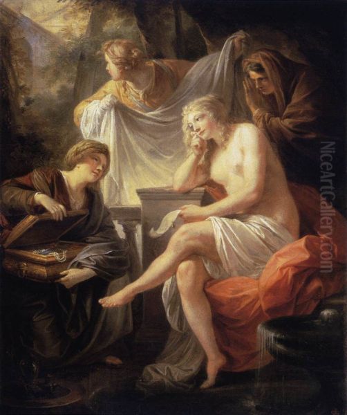 Bathsheba at her bath - view 1