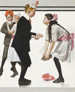 Children Dancing at a Party by Norman Rockwell