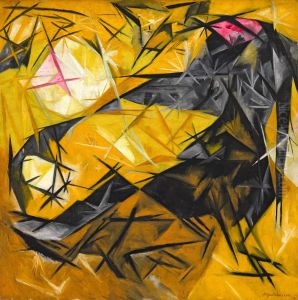Koski (Lucistoe vospriatie. Rozovoe, cernoe i zeltoe) by Natalia Goncharova