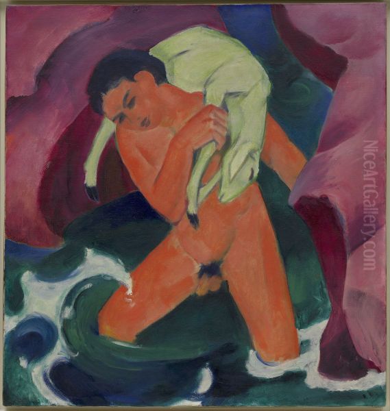 Young Boy with a Lamb; The Good Shepherd. - view 1