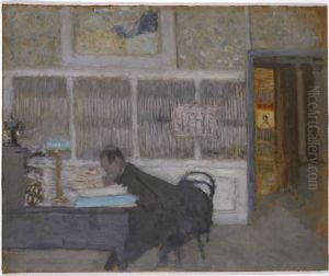 At the Revue Blanche (Portrait of Felix Feneon). by Jean-Edouard Vuillard