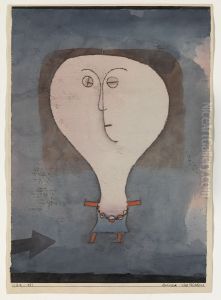 Schreck eines Madchens. by Paul Klee