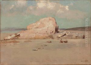 Rocks on the Beach by Odilon Redon