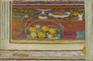 Basket of Fruit Reflected in a Mirror by Pierre Bonnard