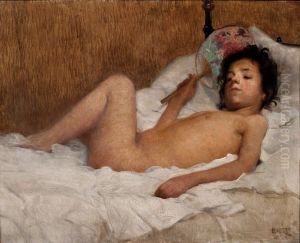 Summer or Girl with a fan by Eliseu Visconti