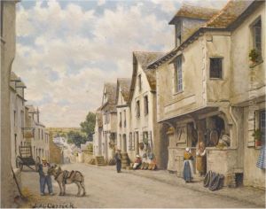 Street In Josselin, Morbihan, Brittany; Old House In Market Place, Lannion, Brittany