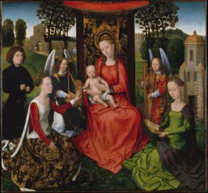 Virgin and Child with Saints Catherine of Alexandria and Barbara by (manner of) Memling, Hans