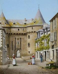 The Old Gate, Hennebon, Brittany by John Mulcaster Carrick