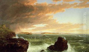 View Across Frenchman's Bay From Mt. Desert Island, After A Squall by Thomas Cole