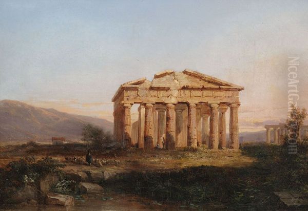 Die Tempel von Paestum im Abendlicht. - view 1